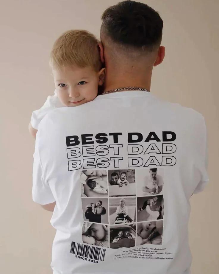 «Best Dad» — Сетка фото с подписью