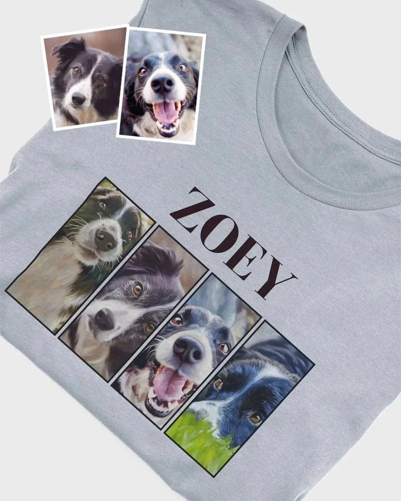 Футболка с фото вашей собаки и именем