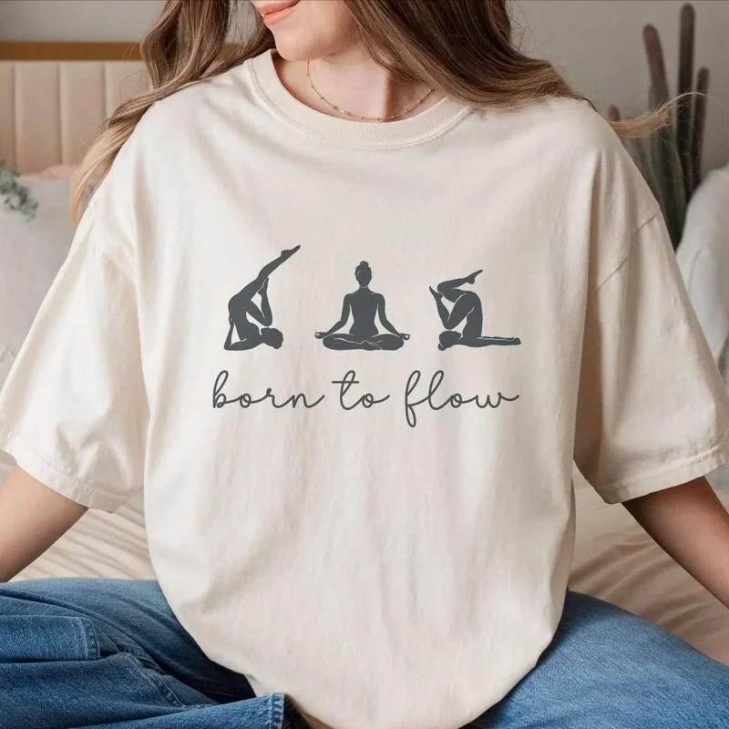 Футболка «Born to Flow» — для йогини