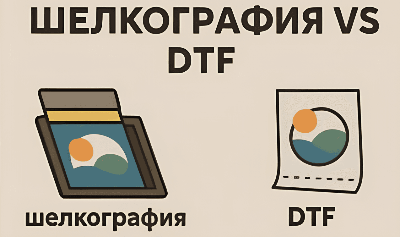 DTF vs шелкография: какой способ печати на футболках выгоднее и когда